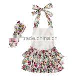 Manufacturers Overseas Baby Boutique Clothes Headband Sets Organic Cotton Floral Sling Romper For The Newborns thumbnail-5