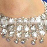 Broad PAYAL Anklets With Bells Pair Silver Tone thumbnail-3