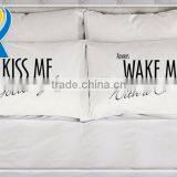 High Quality Plain Cotton Satin Couple Pillow Cases for Lovers thumbnail-3