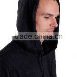 Bulk Black Fashion Extra Long Thick Hoodie Tall Hoodies thumbnail-4