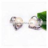 Fashion Pearl Earrings, Fashion Heart Earring, Alloy Earring thumbnail-1