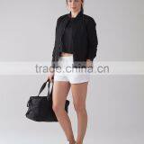 MGOO Factory Supplied White Slim Fit Shorts Woman Light Cotton Terry Fabric Sport Short Pants thumbnail-3