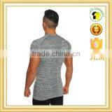 High Quality Heather Gray Fitness t Shirts for Men thumbnail-3