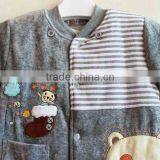 Wholesale Fashion Design Baby Winter Bodysuit Knitted 100% Cotton Long Sleeve Romper A25-31644 thumbnail-2