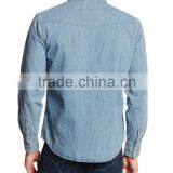2015 Wholesale Men's Casual Denim Shirt, Denim Men's Shirt, Custom Denim Shirt thumbnail-2