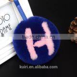 Factory Directly China Supplier Letter Pom Pom Ball Bag Accessory Fox/rabbit Fur Keychain thumbnail-2
