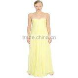 2016 Lastest Straplessv-plunge Neck Wedding Women Dress ,crepe Trail Floor Length Ladies Dress OEM thumbnail-2