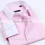 European & American Fashionable Style White Collar & Cuff Men's Dress Fitness Shirt With Long Sleeve thumbnail-3