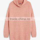 Oem Solid Color Long Pullover Lazy Style Turtleneck Sweater Women With Best Prices thumbnail-2