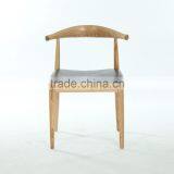 Upholstered Wood Banquet Living Room Elbow Chair in Natural thumbnail-1