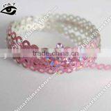 3mm korean hot fix sequin reel roll hologram pink