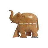 Hand Carved Wooden Elephant, India Artifacts Arts thumbnail-1
