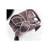 Custom Fashion Khaki Ladies Church Hats With Polyester Satin , Stunning Diamond thumbnail-1