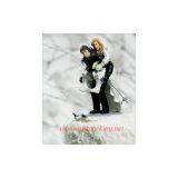 Winter Skiing Wedding Couple Figurine thumbnail-1