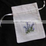 Embroidery Linen Bags With Drawstring thumbnail-1