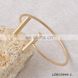 Adjustable fashion gold and silver T bar cuff bracelets minimalist bracelet jewelry