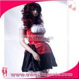 Hot sale classic french maide fancy dress for woman halloween costume