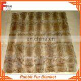 Wholesale Natural Brown Rabbit Fur Throw thumbnail-1