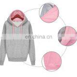 OEM Women Clothing 100% Cotton Plain Pullover Double- Hood Sweatshirt thumbnail-4