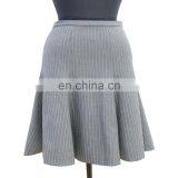 High Quality Elegant Office Knee Length Formal Stripe Trumpet Skirt thumbnail-3