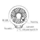 New Beauty Fill Light USB Mini Portable Fan With LED Lamp thumbnail-5