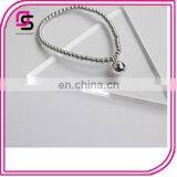 The Korea of version of simple silver rubber hollow bead bracelet agent