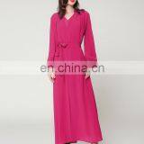 T-D076 New Design Muslim Loose Chiffon Elegant Dress For Mature Woman thumbnail-4