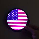 Popular power decals US flag for LED Car stickers powered by 3 AAA battery