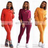 Women Casual Outfits Lounge Wear Custom Print Basic T Shirt Pants Two Piece Set thumbnail-2