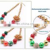 Christmas Chunky Necklace Set Necklace + Bracelet 2pcs Girl Bubble Beads Boutique Jewelry Sets thumbnail-5
