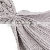 Handmade Knitted Mermaid Tail Blankets for Adults Girls All Season thumbnail-3