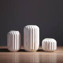 White Nordic Marble Creative Simple Ceramic Vase For Family Home Livling Room Decor thumbnail-2