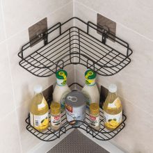 Adjustable Corner Shower Caddy  Ceramic Tile Shower Corner Shelf  Corner Glass Shelf