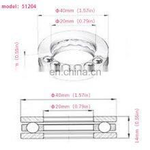 Wholesale Fast Delivery High Quality and Low Price Thrust Bearing 51204 Thrust Ball Bearing thumbnail-2