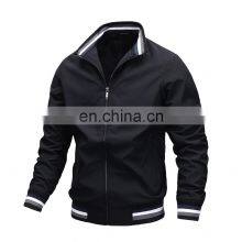 Windproof Men's Jackets Fleece White Winter Casual OEM Service Standard WASHED Full Zipper Jacket Polyester Cotton Bomber Jacket thumbnail-5