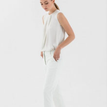 Ladies' 100%silk Sleeveless Top thumbnail-4