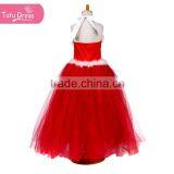 Bright Red Children Party Dresses for Christmas Gift thumbnail-3