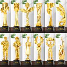Custom Logo Resin Trophy Gold Black Creative Trophy 3 Buyers thumbnail-5