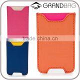 Slip on Bright Color Leather Phone Case With Cut-out to Charge Plain Genuine Leather Phone Sleeve for Iphone 5 6 Custom Logo thumbnail-1