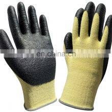 Aramid Lining Cow Split Leather Palm Anti Cut Resistant Work Gloves thumbnail-2