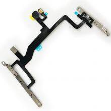 Power Flex Cable For IPhone 6S Volume Flash Light Switch On Off Button With Metal Bracket Replacement