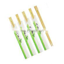 Bamboo Restaurant Disposable Chopsticks With Open Paper Sleeve Custom Logo thumbnail-5