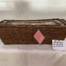 Sturdy And Practical Rustic Willow Baskets Rectangular Shape thumbnail-2