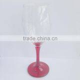 Wine Glass With Colored Stem, Yellow Champagne Glass, Red Wine Glass thumbnail-3
