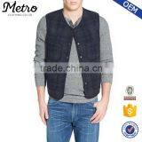 2016 New Design Custom Made Fashion Navy And Grey Vest thumbnail-1