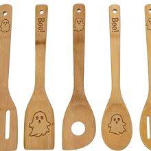 Bamboo Kitchen Utensils Burned,cooking Spoons Carved Kitchenware Gift thumbnail-2