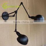 Double-headed Adjustable Swing Arm Black Iron Interior LED Wall Light thumbnail-5