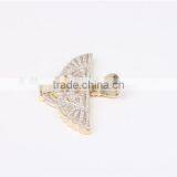 Fashion New Design B Wing Shape Hip Hop 10k Gold Pendant Setting Diamonds Jewerly thumbnail-4