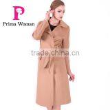 2016 New Design Fashion Women Length Slim Fit Wool Coat With Belt thumbnail-5