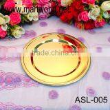 Classical Design Wedding Plate,decorative Gold &silver Color Metal Meterial Wedding Plate for Wedding Decoration(ALS-005) thumbnail-3
